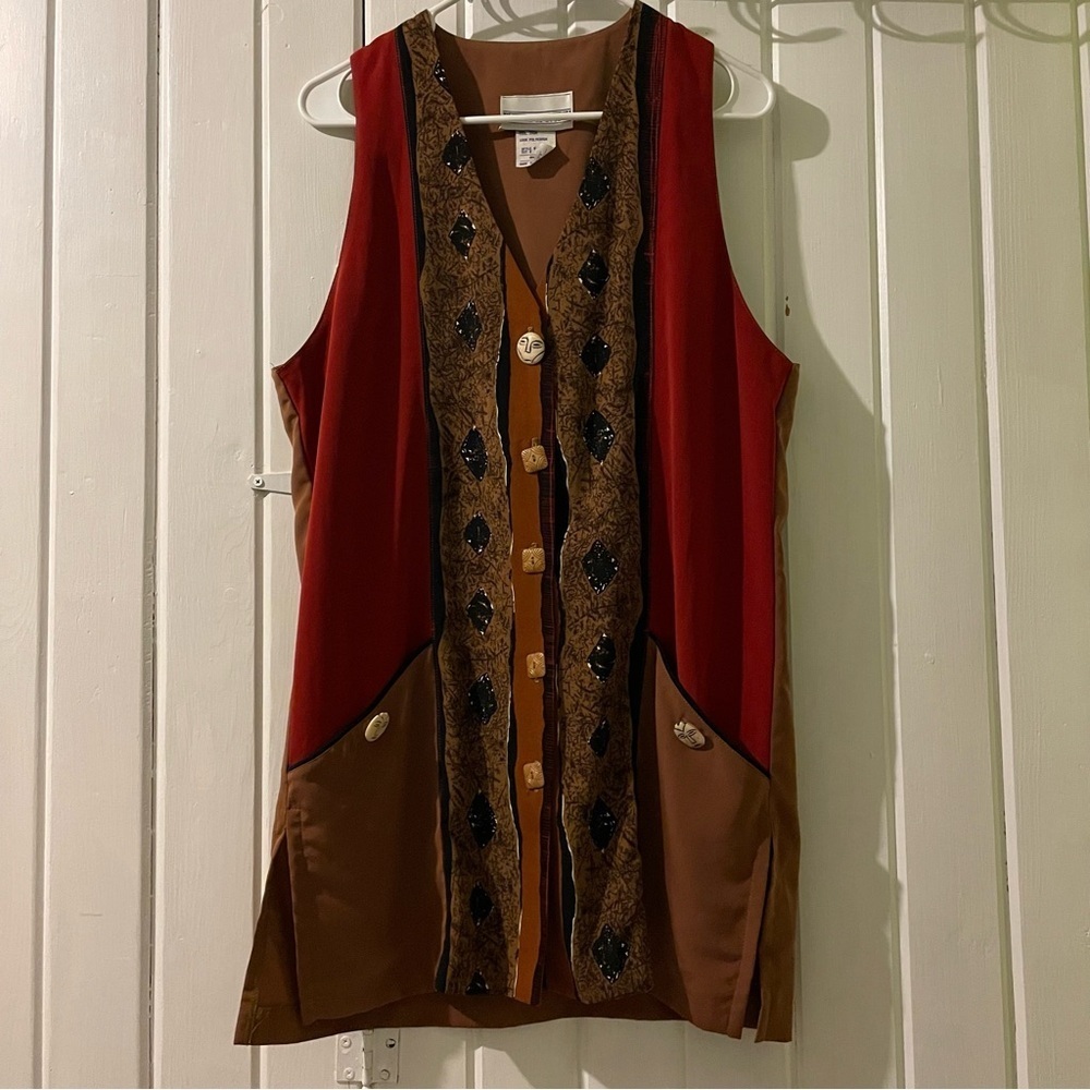 Peter Popovitch vintage boho cardigan vest-small like new